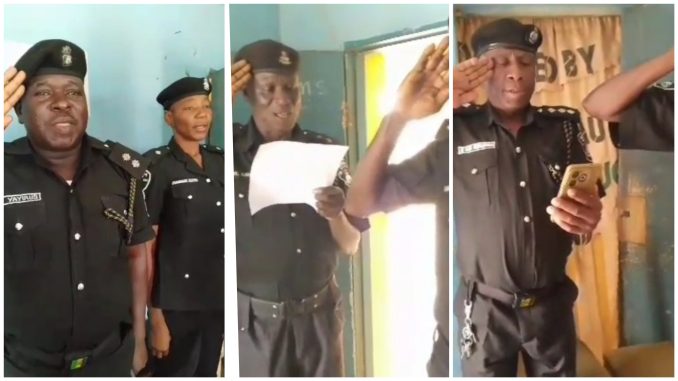 Police Officers Sing The New National Anthem From Their Notebooks (Video) 1 FotoGrid 20240614 014020820