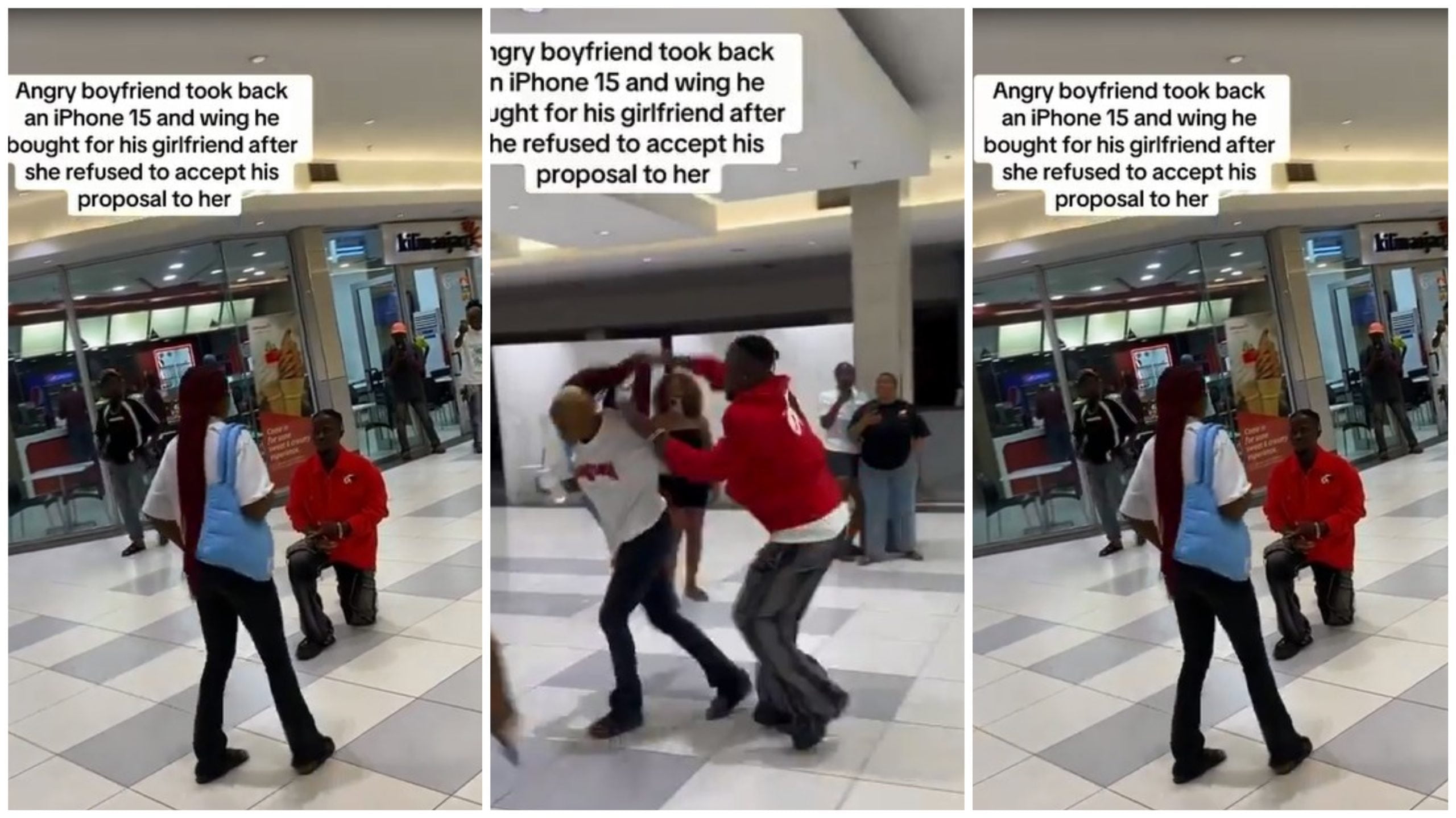 Angry Boyfriend Snatches iPhone 15 & Wig After Girlfriend Rejected His Proposal (Video)
