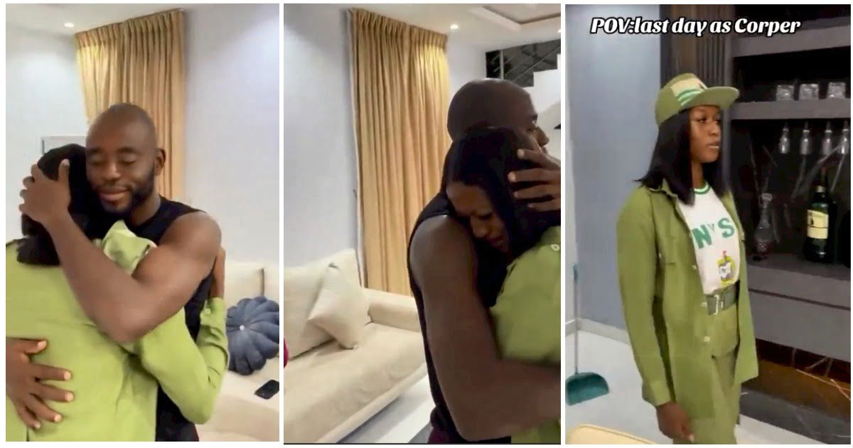 Lady Cries As She Salutes Brother For Helping Her Graduate & Complete NYSC (Video)
