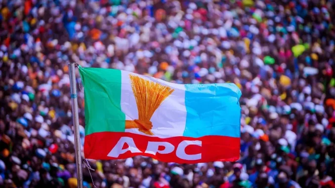 Edo Guber: We Are Not Banking On Federal Might To Win Edo - APC 1 APC Flag in Rally