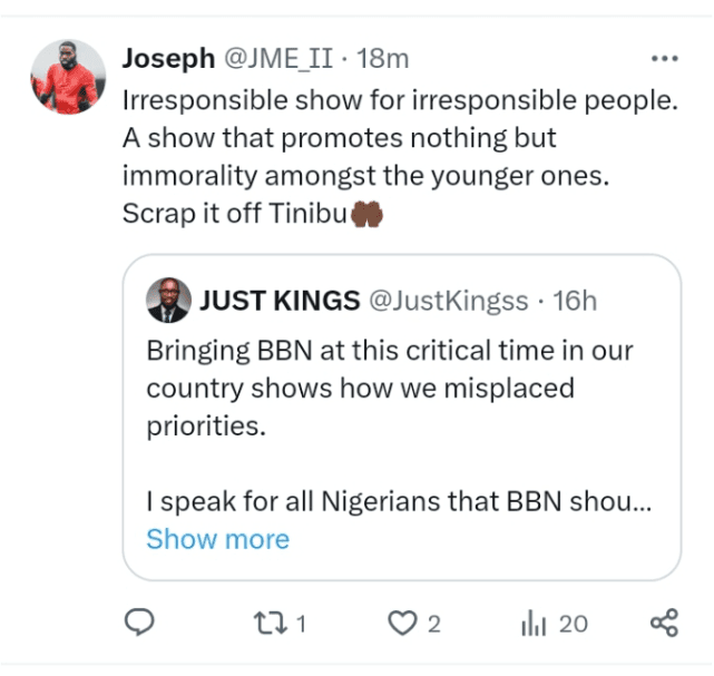Planned Protests: Suspend BBNaija - Human Rights Advocate Planned Protests: Suspend BBNaija - Human Rights Advocate