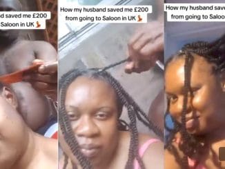 UK-Based Nigerian Man Plaits Wife's Hair To Save £200 Cost (Photos, Video) 20 Hair
