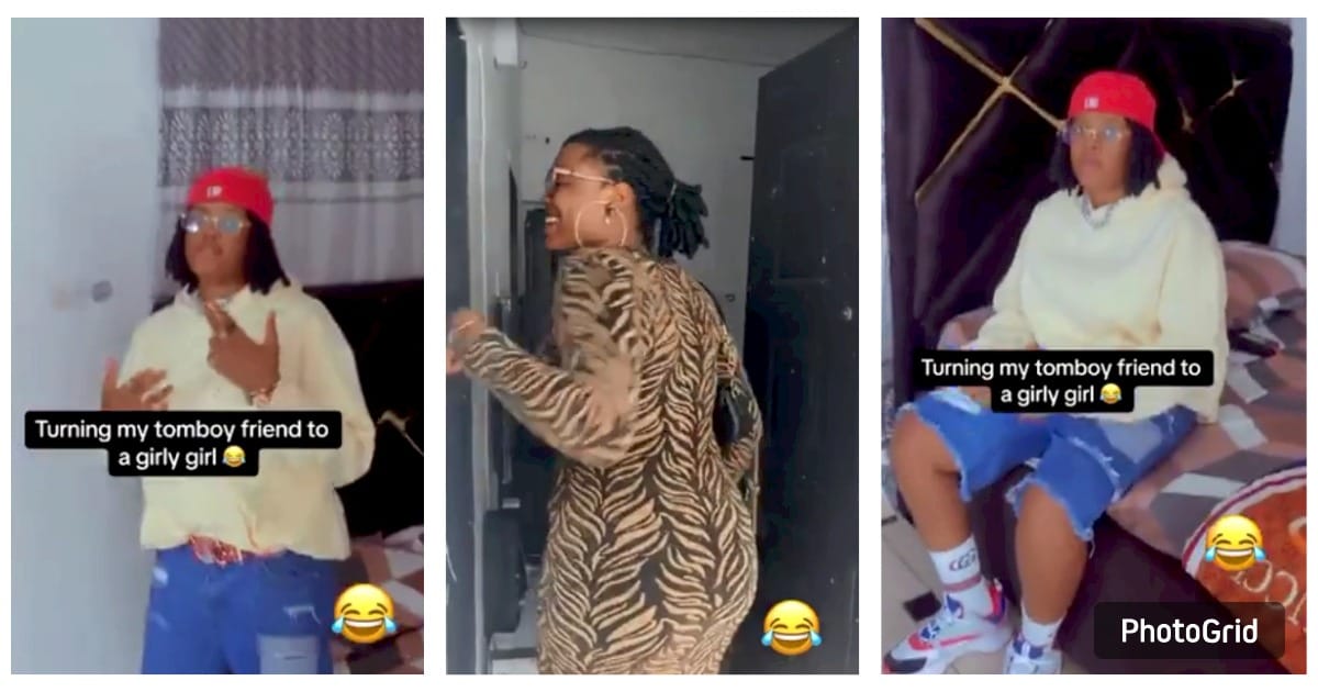 Lady Transforms Her Tomboy Friend Into A Feminine Beauty (Photos)