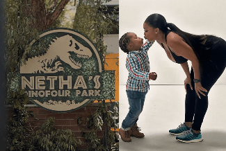 Minnie Dlamini throws a Jurassic Park-themed party to celebrate her son Netha's 4th birthday