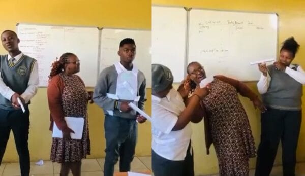 South African teacher receives VIP treatment from her students (Video)