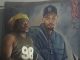 "Rasta Displays His Painting of Chris Brown (Photos)"
