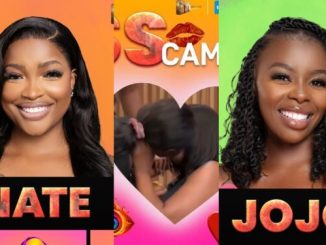 BBMzansi: Fans Share Reactions to Jojo and Nate’s Kiss