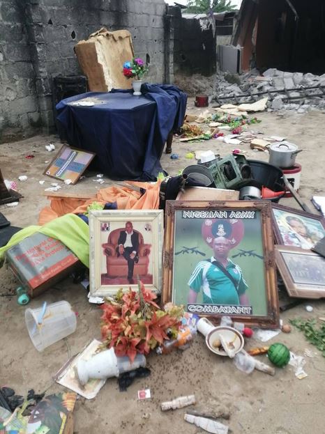PHOTOS: Two pastors in Rivers State arrested after caskets, skulls, and other fetish items were found in their churches