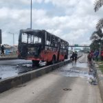 Passengers Escape Death As BRT Bus Burst Into Flames In Lagos