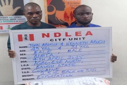 Two Brothers Headed For India Arrested At Lagos Airport With Cocaine